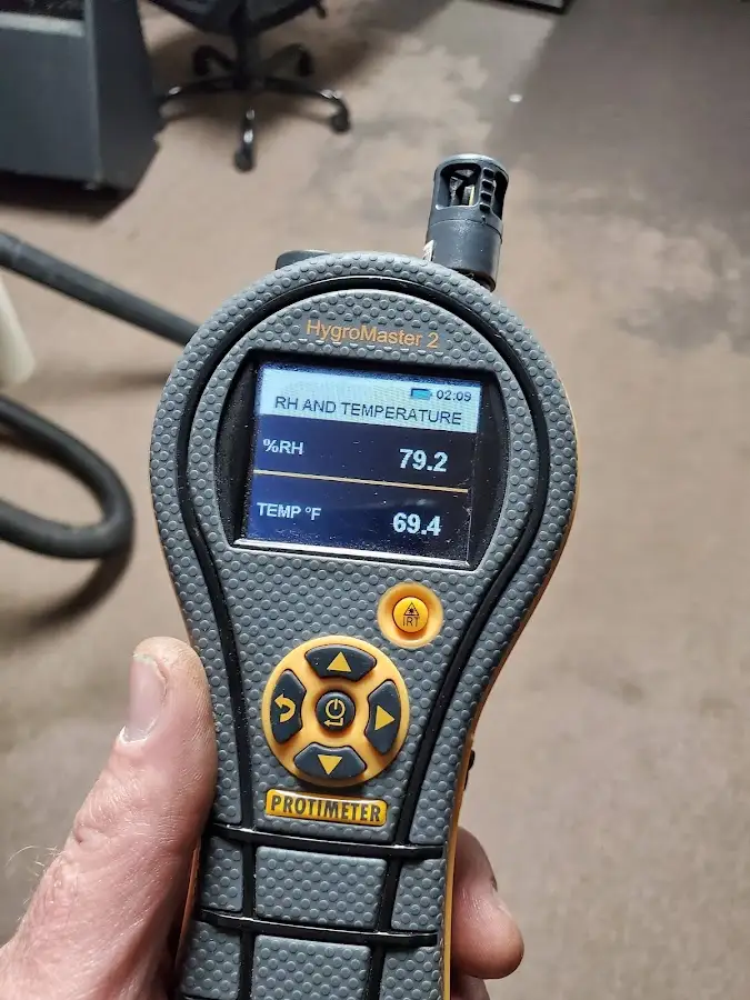 Moisture meter humidity assessment for Mold Remediation & Removal in Denton