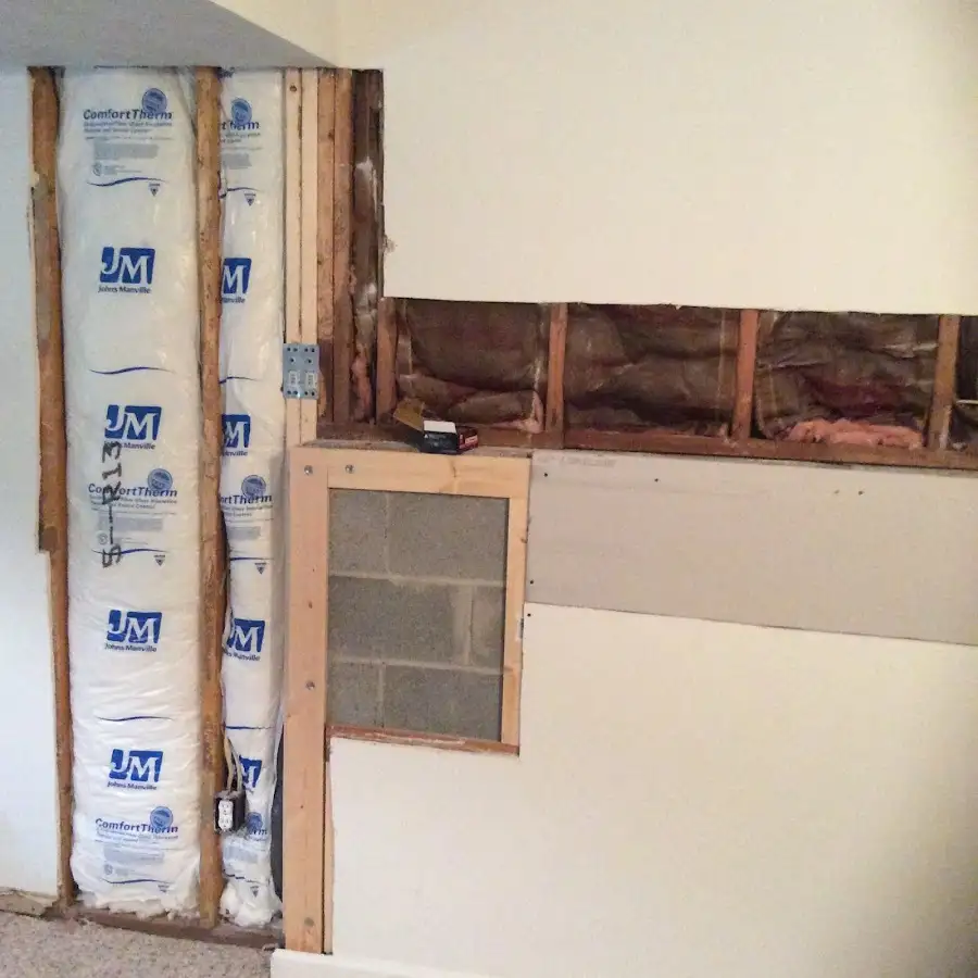 Wall insulation replacement during Odor Removal & Deodorization in Denton